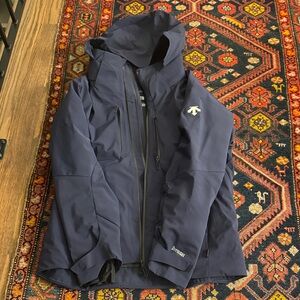 Descente Navy Hooded ski Jacket size L